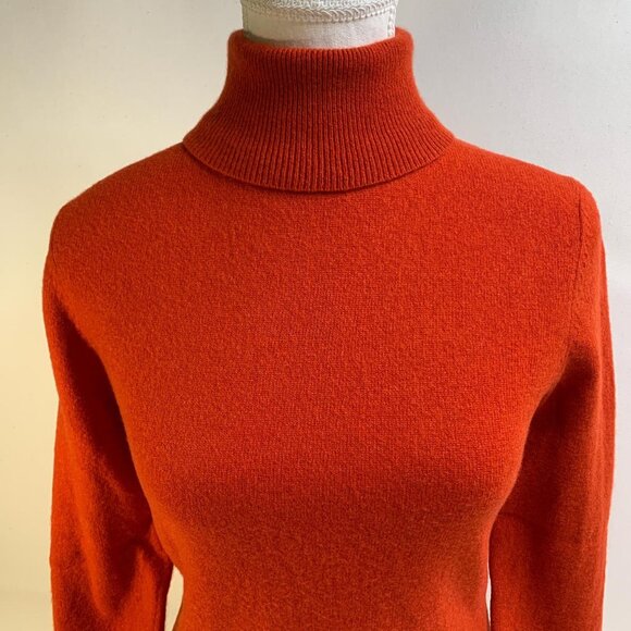 Charter Club Luxe Burnt Orange Cashmere Turtleneck Sweater - Cozy & Stylish! - Picture 6 of 8